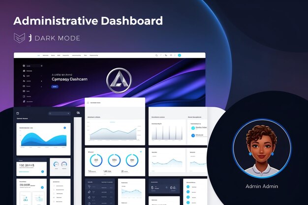 Photo minimalist admin dashboard design