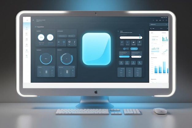 Photo minimalist admin dashboard design