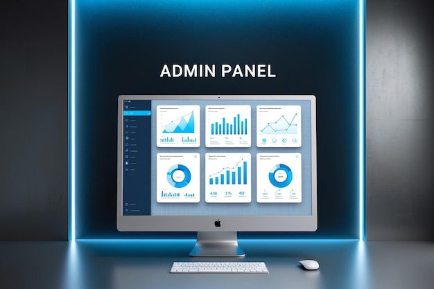 Photo minimalist admin dashboard design