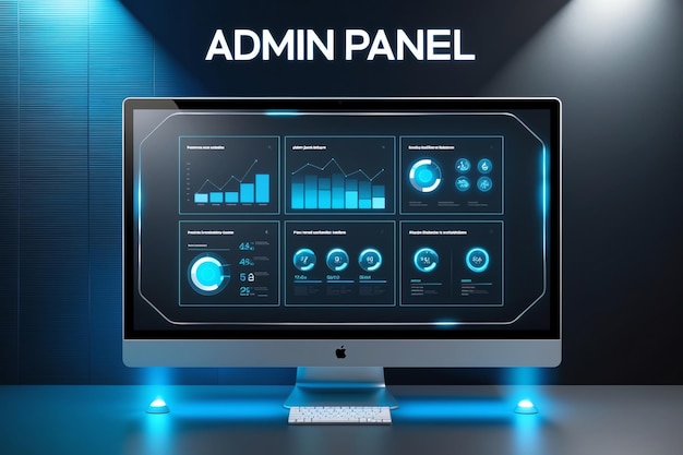 Photo minimalist admin dashboard design