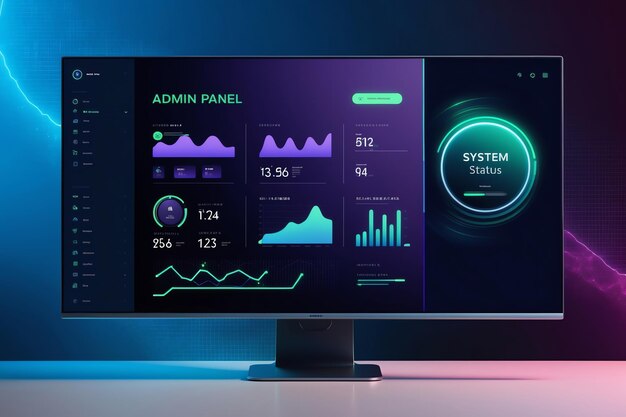 Photo minimalist admin dashboard design