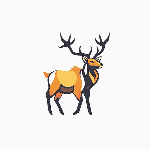 Minimalist Animal Logo Illustration on White Background