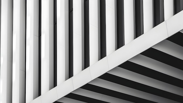 Minimalist Architectural Abstract with Intersecting Monochrome Lines and Geometric Patterns