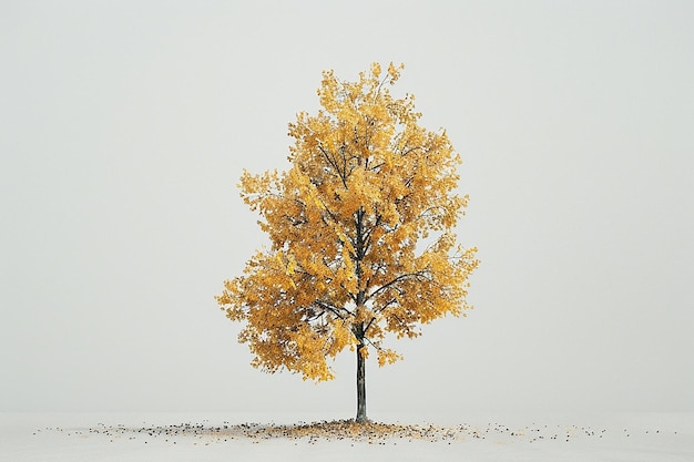 Minimalist Autumn Tree