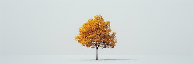 Minimalist Autumn Tree