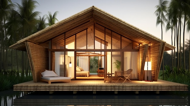 minimalist bamboo house