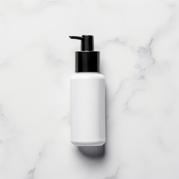 Photo minimalist beauty product bottle mockup