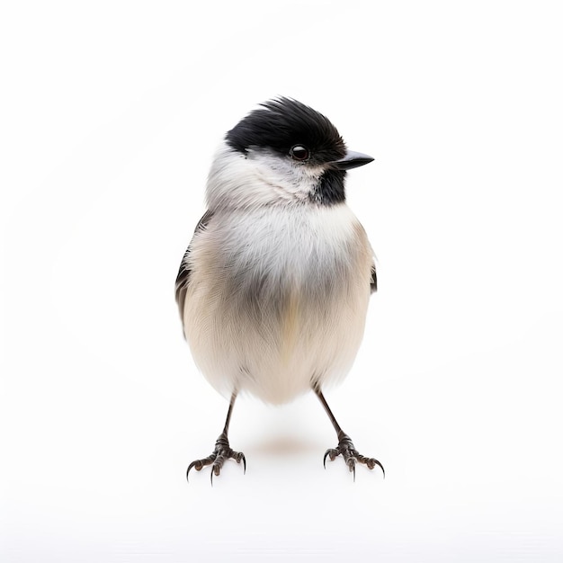 Photo minimalist bird illustration on white isolated background