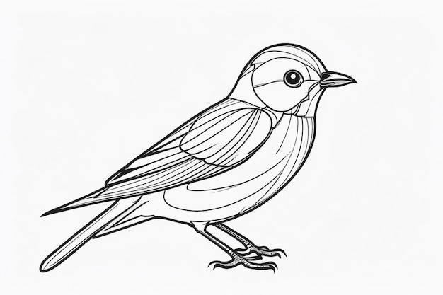 Minimalist bird line drawing