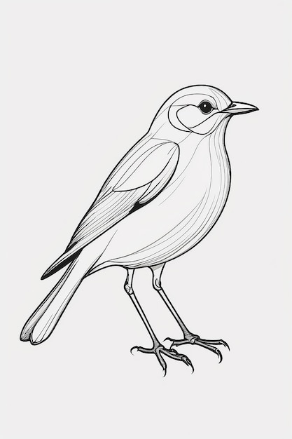 Minimalist bird line drawing