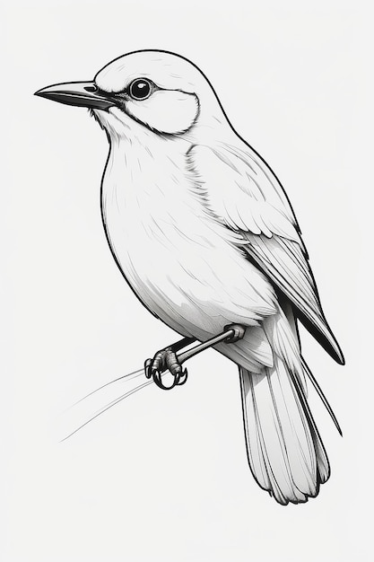 Photo minimalist bird line drawing