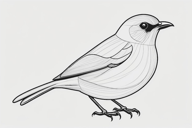 Minimalist bird line drawing