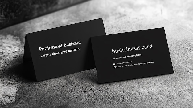 Photo minimalist black business card mockup