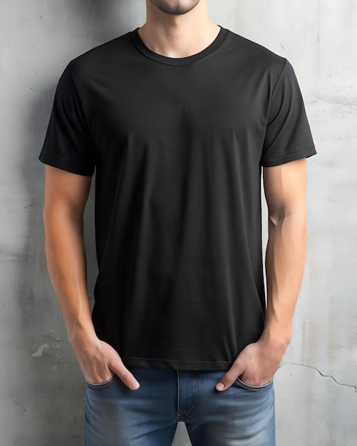 Photo minimalist black tshirt