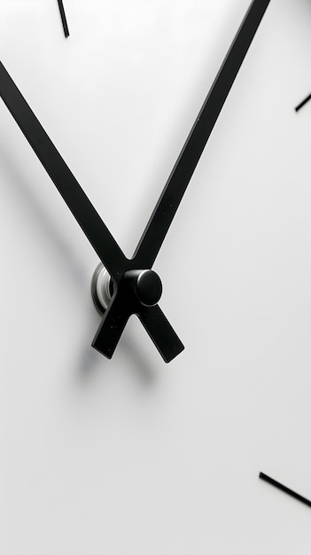 Photo minimalist black and white clock face representing simple and modern timekeeping concept