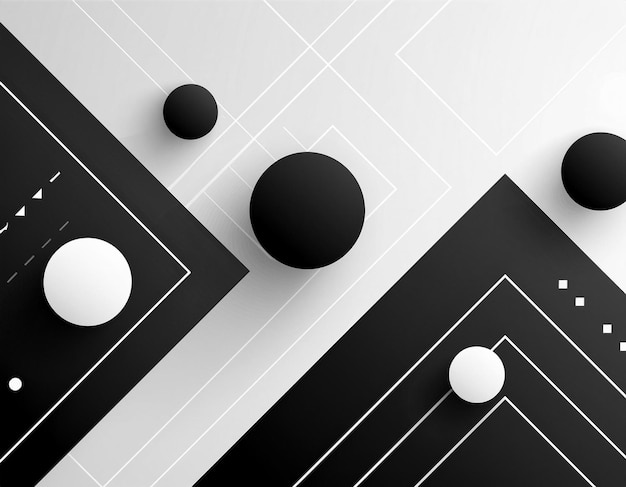 Photo minimalist black and white geometric design