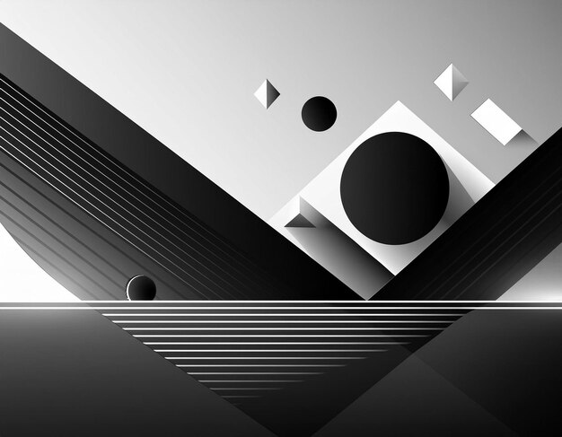 Photo minimalist black and white geometric design