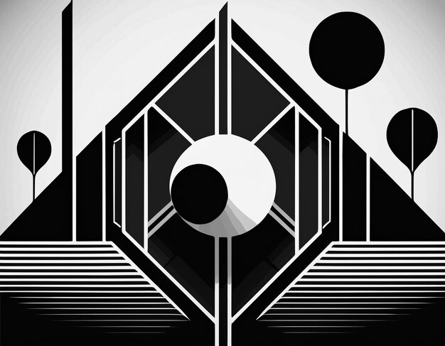 Photo minimalist black and white geometric design