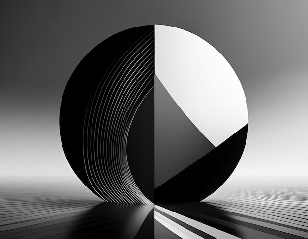 Photo minimalist black and white geometric design