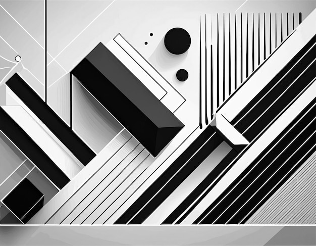 Photo minimalist black and white geometric design