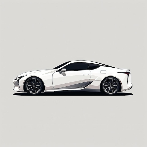 Photo minimalist black and white lexus drawing with few lines