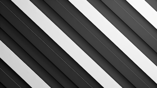 Photo a minimalist black and white pattern with repeating diagonal stripes providing a clean