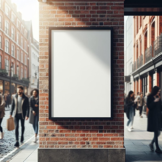 Minimalist Blank Small Poster Frame Mockup