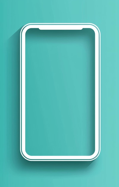 Photo minimalist blank text box with rounded corners on teal background promoting clean design