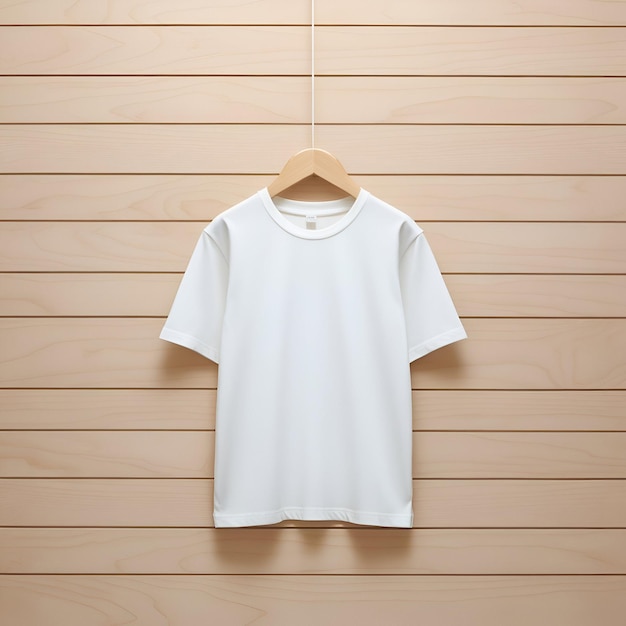 Photo minimalist blank white tshirt mockup for clean and versatile design presentations