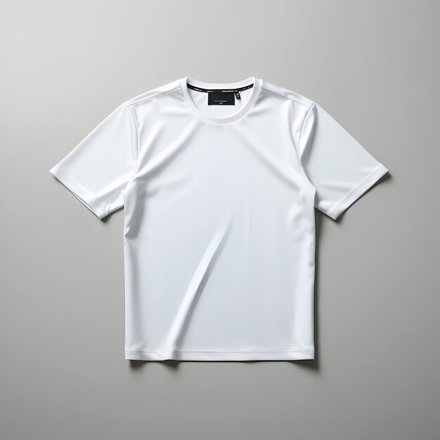 Photo minimalist blank white tshirt mockup for clean and versatile design presentations