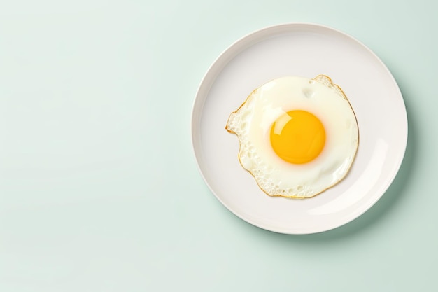 minimalist breakfast fried egg isolated with minimalist blank copy space