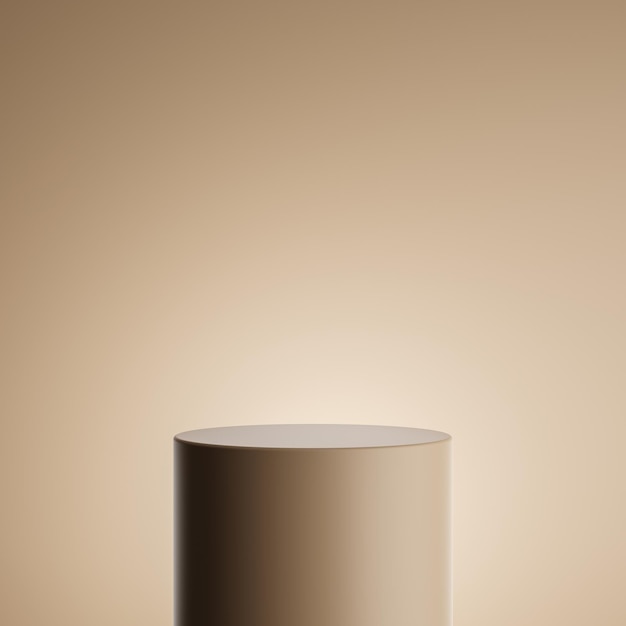 Minimalist brown podium with brown background for product presentation