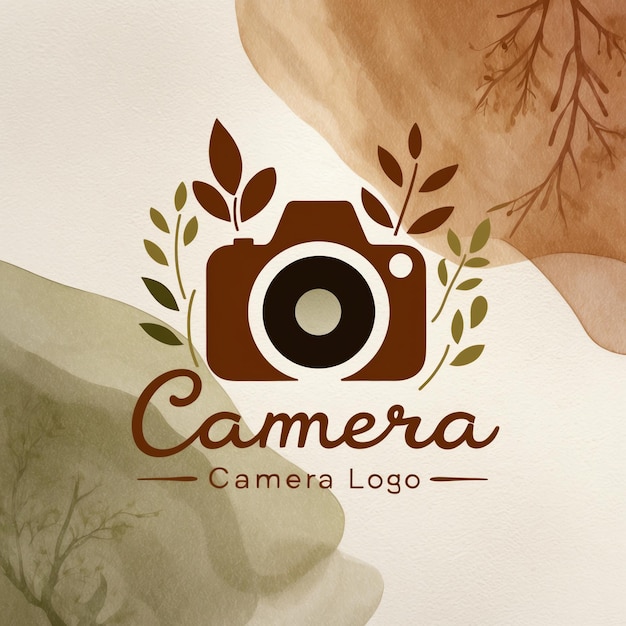 Photo minimalist camera logo design