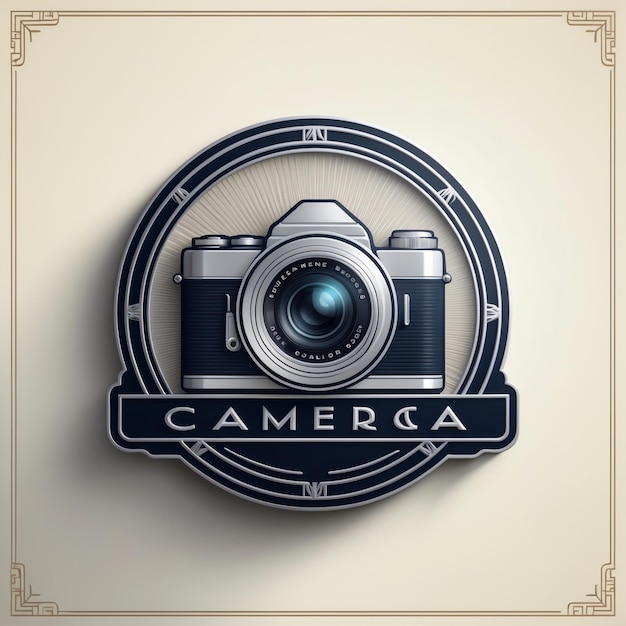 Photo minimalist camera logo design