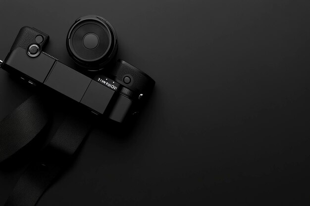 Photo minimalist camera mockups a stylish black design for modern branding