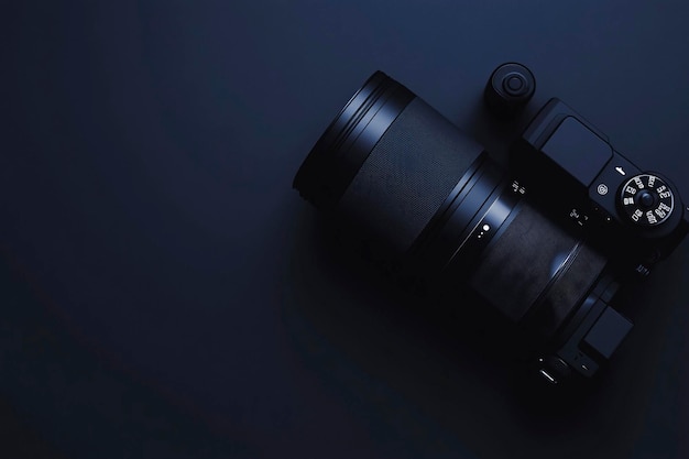 Photo minimalist camera mockups a stylish black design for modern branding