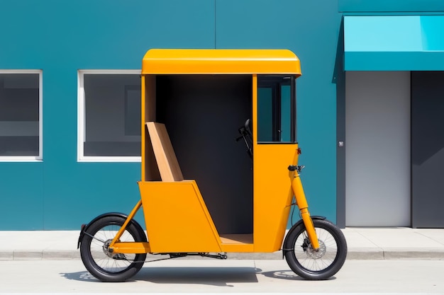 Minimalist cargo bike design highlighted by color contrast AI Generated