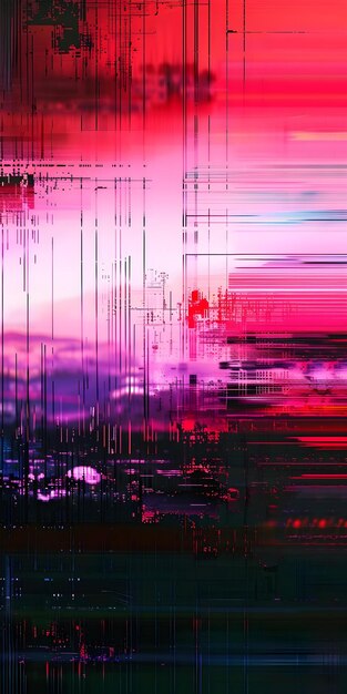 Minimalist cellphone background with glitchy digital noise Concept Minimalist Art Glitch Effect Digital Background Phone Wallpaper