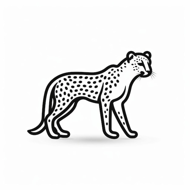 Minimalist Cheetah Vector Icon Clean Design And Versatility