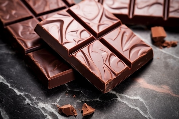 Minimalist close up of chocolate being tempered on a marble surface