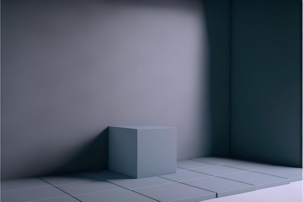 minimalist and colorful interior design architecture visual play Generative AI