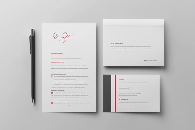 Photo minimalist corporate document mockup