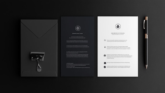 Photo minimalist corporate stationery mockup