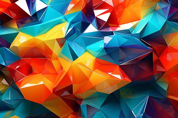 Minimalist d triangle background with vibrant colors abstract geometric sleek high resolution