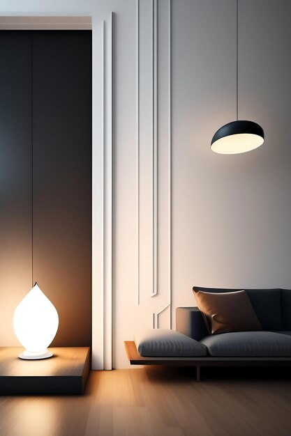 Minimalist decor and ambient lighting