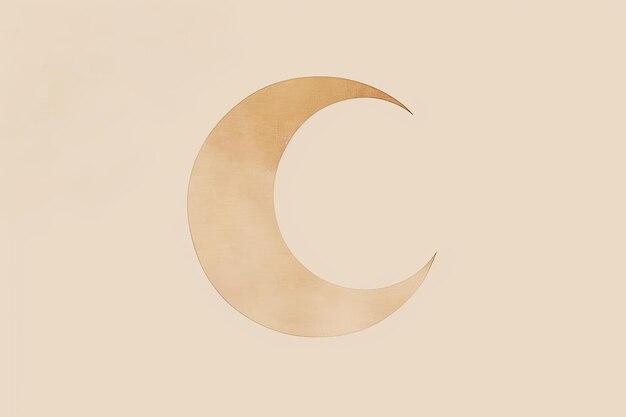 minimalist depiction of the crescent moon the symbol of Ramadan