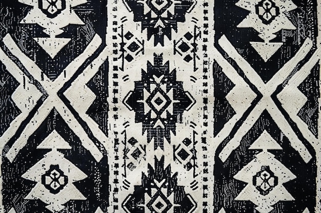 Minimalist design with modern Aztec pattern Sleek black and white for contemporary aesthetics