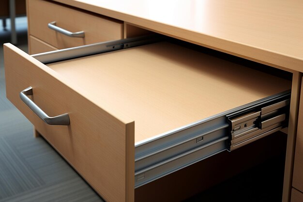 Minimalist Desk Design with Built in Drawer Storage