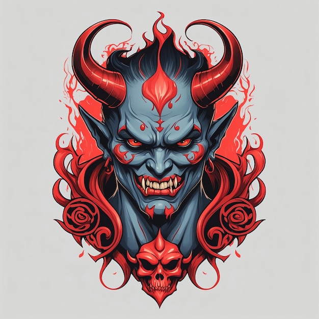 Minimalist Devil Tattoo Art for Body Ink