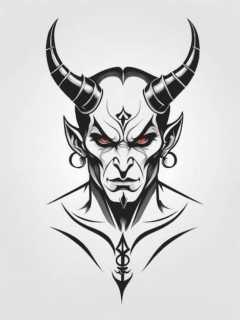 Minimalist Devil Tattoo Art for Body Ink